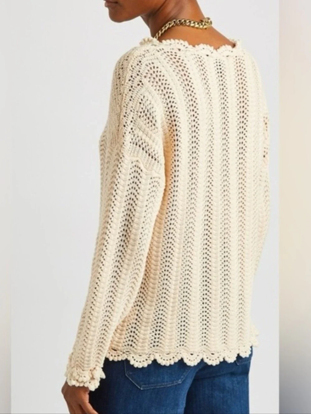 Paige Kuzuyu Sweater - Ecru size Medium